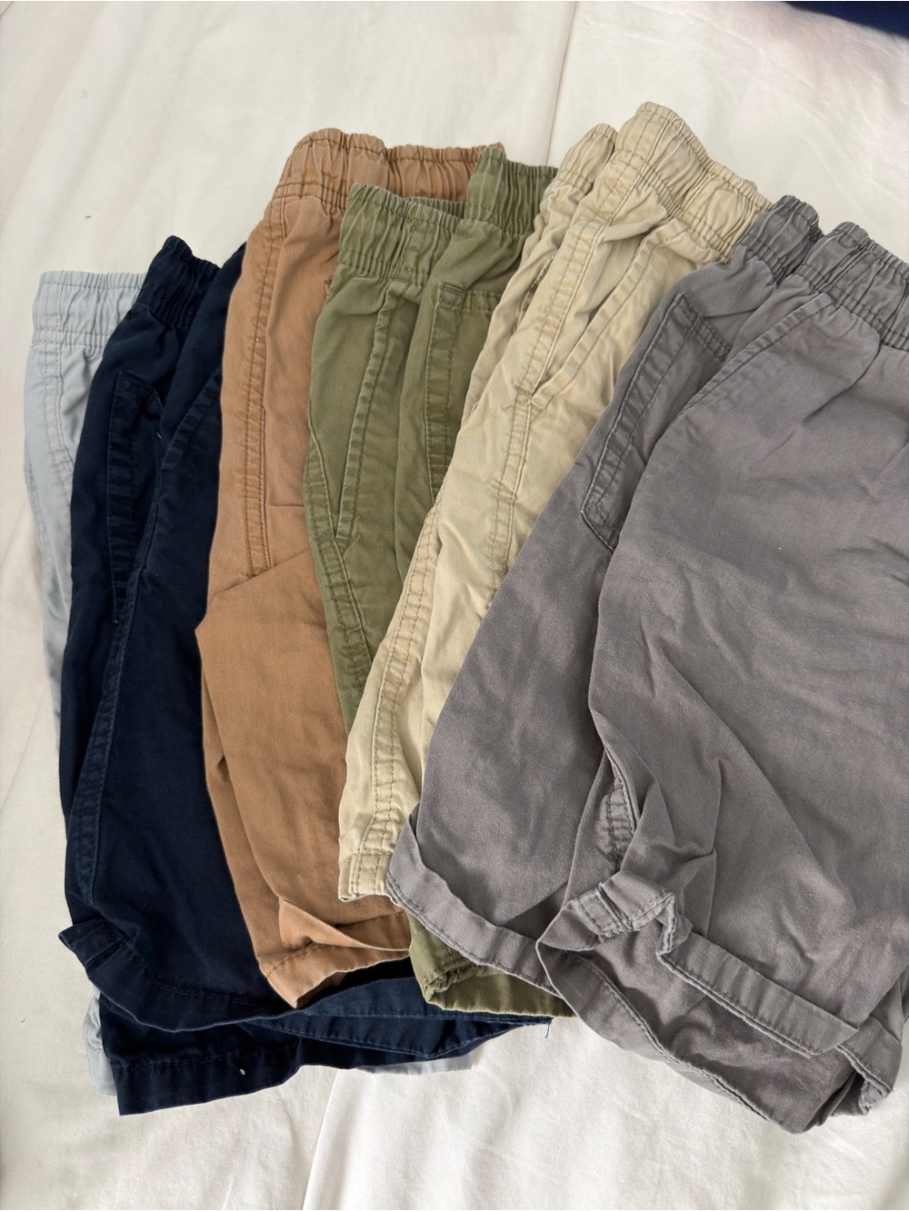 Cat & Jack Kids Elastic-Waist Shorts in Navy, Tan, Olive, Khaki & Gray